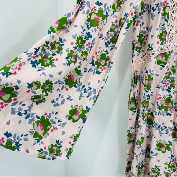 NWT Matilda Jane Like A Lady Pink Floral Crochet Tunic Blouse Small - Picture 8 of 15